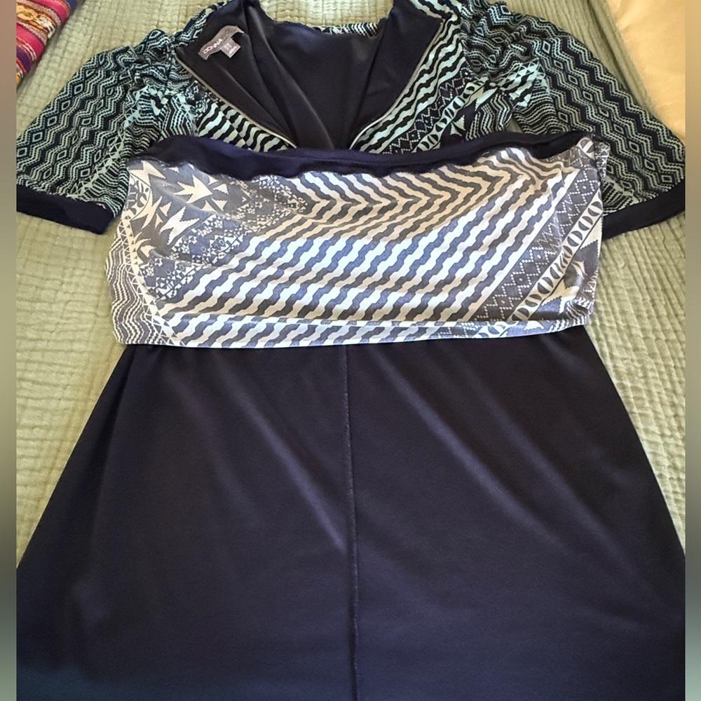 Donna Ricco Geometric Patterned Dress - Picture 5 of 9